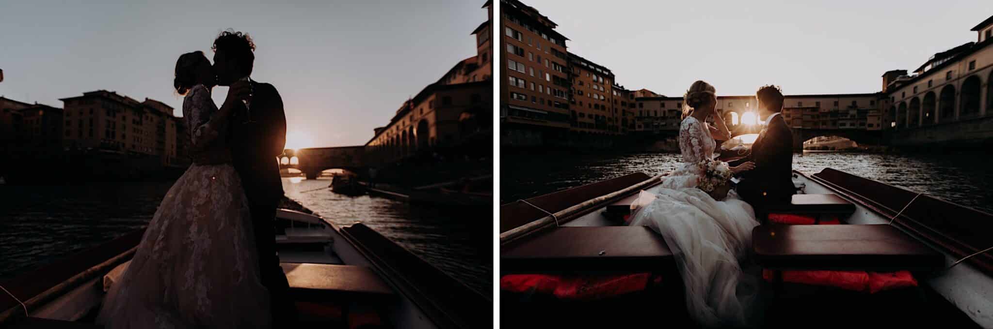 in barca sull'Arno, società dei Canottieri a Firenze